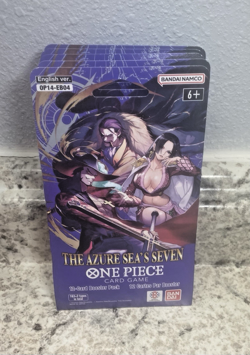 5x One Piece OP14 -THE AZURE SEA’S SEVEN -Sleeved Blister Booster Packs Lot of 5 - Image 1