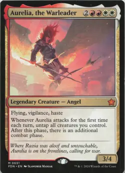 Aurelia, the Warleader M Foundations 651 - LP MTG - Image 1