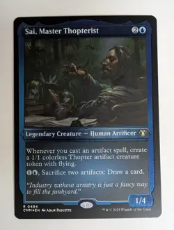 MTG - Sai, Master Thopterist - CMM - R - Foil Etched - 494 - Image 1