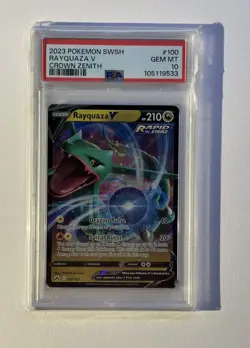 Pokemon Card - PSA10 GEM MT - Rayquaza V - Crown Zenith - 2023 - 100/159 - Image 1