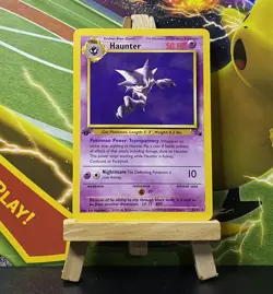 Pokemon Card Haunter 21/62 Fossil Set Non Holo Rare 1st Edition LP/NM - Image 1