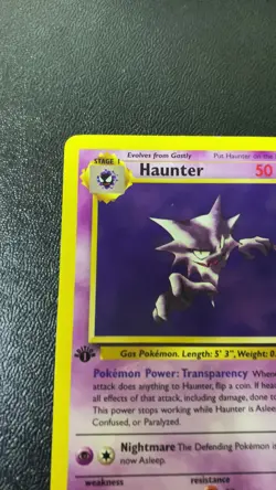 Pokemon Card Haunter 21/62 Fossil Set Non Holo Rare 1st Edition LP/NM - Image 2