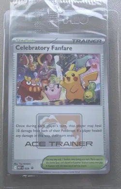 Pokemon TCG Celebratory Fanfare 2025 Ace Trainer Reward Black Star Promo Sealed - Image 1