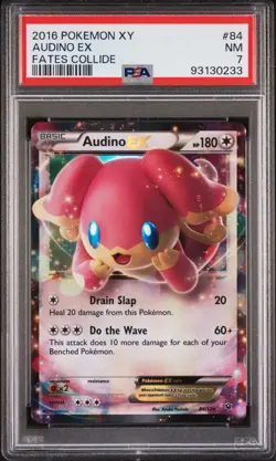 Pokemon XY Fates Collide #84 Audino EX PSA 7 - Image 1