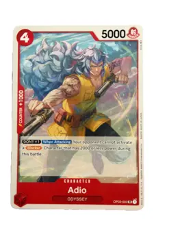 New: One Piece CCG Adio OP03-002 Pillars of Strength Regular Uncommon - Image 1
