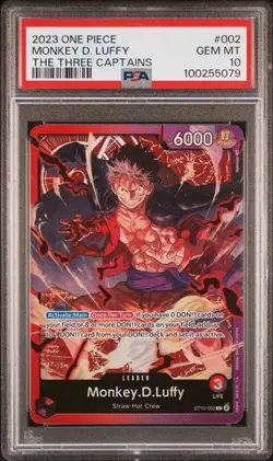 One Piece - Monkey D. Luffy - The Three Captains - ST10-002 - PSA 10 - Image 1