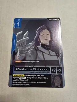 Paptimus Scirocco Gundam Card Game Steel Requiem Rare GD03-084 - Image 1