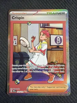 Pokemon TCG Crispin Full Art Trainer Card 171/131 Sir Prismatic Evolutions - Image 1