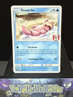 Pokemon Card KFC Slowpoke 183/SM-P Indonesia Indonesian Chaki Kids Promo NM - Image 1