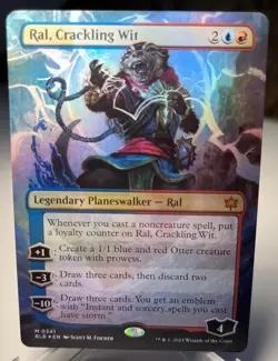 Magic MTG Ral, Crackling Wit *Foil/Borderless* Bloomburrow #341 NM Planeswalker - Image 1