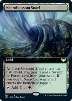 Foil Extended Art Necroblossom Snarl No 363 - Rare Strixhaven - Image 1