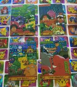 Pokemon Vintage Pocket Monsters Vending HOLO Prism (4x) Stickers 1998 Nintendo - Image 4