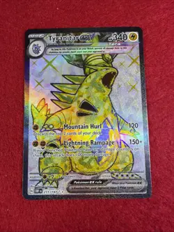 Pokemon TCG Obsidian Flames Tyranitar EX SV03 Holo Ultra Rare Card 211/197 NM/M - Image 1