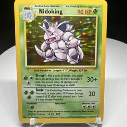 1999 Pokemon Base Unlimited #11 Nidoking HOLO RARE - Image 1