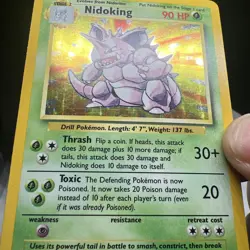 1999 Pokemon Base Unlimited #11 Nidoking HOLO RARE - Image 3