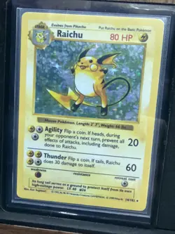 1999 Pokemon Raichu Shadowless Holo Base Set #14/102 ⚡ DAMAGED - Read - Image 2