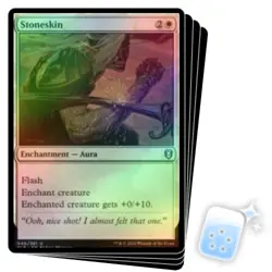 FOIL STONESKIN X4 Commander Legends: Battle For Baldur's Gate Magic MTG CARD - Image 1