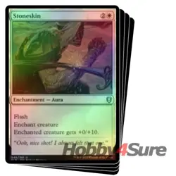 Foil Stoneskin X4 M/NM Magic MTG Commander Legends: Battle For Baldur's Gate - Image 1