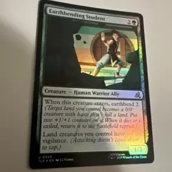 MTG Earthbending Student U 0249 TLE Foil - Image 1