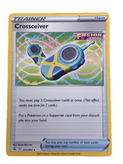 New: 2021 Pokemon TCG Crossceiver 231 Swsh08: Fusion Strike Regular Uncommon - Image 1