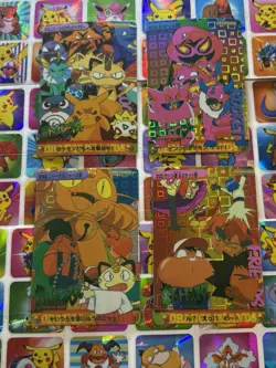 Pokemon Vintage Pocket Monsters Vending HOLO Prism (4x) Stickers 1998 Nintendo - Image 3