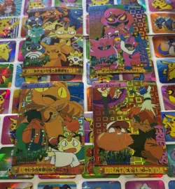 Pokemon Vintage Pocket Monsters Vending HOLO Prism (4x) Stickers 1998 Nintendo - Image 4