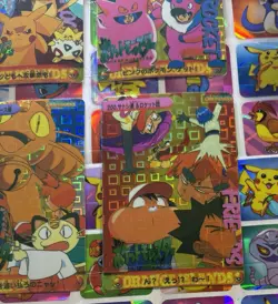 Pokemon Vintage Pocket Monsters Vending HOLO Prism (4x) Stickers 1998 Nintendo - Image 5