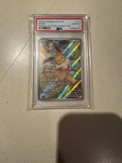 Pokemon Prismatic Evolutions ETB Eevee Promo 173 NM PSA 10 + 3 slab protectors - Image 2