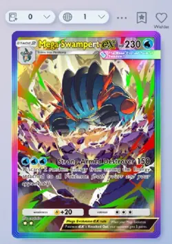 Pokemon TCG Pocket - Mega Swampert Ex Rainbow ⭐⭐ Fantastical Parade - English - Image 1