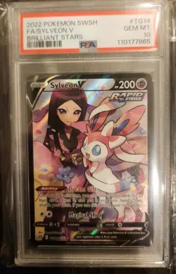 Sylveon v 2022 Pokemon SWSH Brilliant Stars Holo Rare TG14/TG30 PSA 10 - Image 1