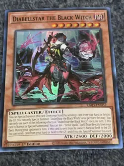 Yugioh! Diabellstar the Black Witch RA03-EN032 Ultimate Rare 1st Edition NM Holo - Image 1