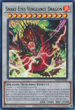 Snake-Eyes Vengeance Dragon-Ultra Rare - 1st Edition - ALIN-EN040 - Alliance ... - Image 1