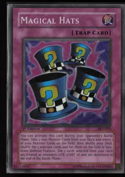 Yugioh Magical Hats PSV-033 1st Edition Super Rare NM - Image 1