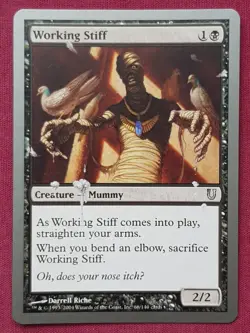Magic The Gathering UNHINGED WORKING STIFF black card MTG - Image 1
