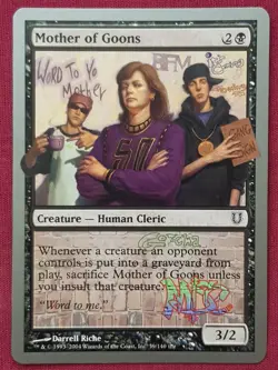 Magic The Gathering UNHINGED MOTHER OF GOONS black card MTG - Image 1