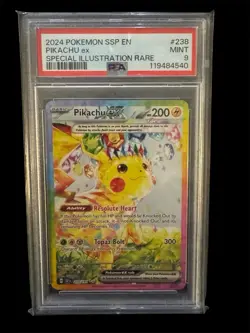 Pokemon Pikachu EX Sv08: Surging Sparks EX Card 238/191 PSA 9 Gem Mint SIR - Image 1