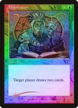 Inspiration FOIL 7th Edition HEAVILY PLD Blue Common MAGIC MTG CARD ABUGames - Image 1