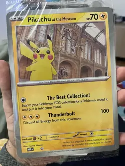 Pokemon TCG Promo Oversized Card - Pikachu at the Museum (Sealed) - UK - Image 1