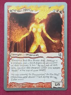 Magic The Gathering UNHINGED RED-HOT HOTTIE red card MTG - Image 1