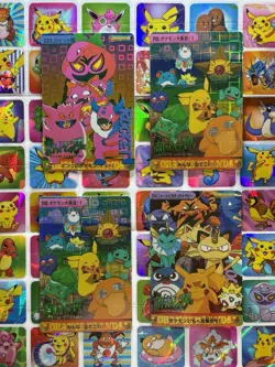 Pokemon Vintage Pocket Monsters Vending HOLO Prism (4x) Stickers 1998 Nintendo - Image 2