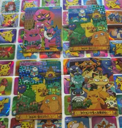 Pokemon Vintage Pocket Monsters Vending HOLO Prism (4x) Stickers 1998 Nintendo - Image 4