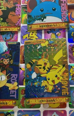 Pokemon Vintage Pocket Monsters Vending HOLO Prism (4x) Stickers 1998 Nintendo - Image 5
