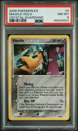 2006 POKEMON EX CRYSTAL GUARDIANS #9 MAWILE-HOLO PSA 8 - Image 1