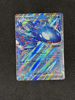Kyogre EX Pokemon Card Holofoil Trading Card Game Collectible 178 - Image 1