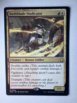 x1 Swiftblade Vindicator FDN Foundations MTG 246 RARE M/NM 1x - Image 1
