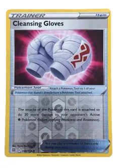 New: 2022 Pokemon TCG Cleansing Gloves 136 Swsh09: Brilliant Stars Reverse Holo - Image 1