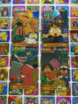 Pokemon Vintage Pocket Monsters Vending HOLO Prism (4x) Stickers 1998 Nintendo - Image 3