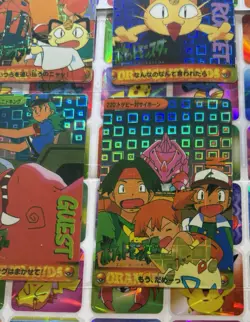 Pokemon Vintage Pocket Monsters Vending HOLO Prism (4x) Stickers 1998 Nintendo - Image 5