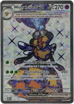 Pokemon Honweisel ex Full Art Obsidianflammen OBF 212/197 Near Mint Deutsch - Image 1