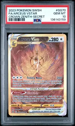 2023 POKEMON SWORD & SHIELD CROWN ZENITH SECRET FULL ART/ARCEUS VSTAR PSA 10 - Image 1